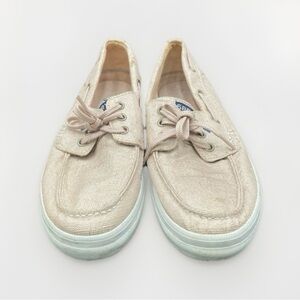 Sperry Light Pink Shimmer Boat Shoes